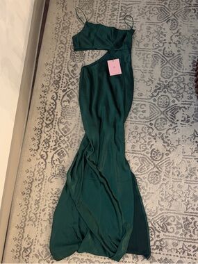 Hello Molly Emerald Green Cutout Maxi Dress